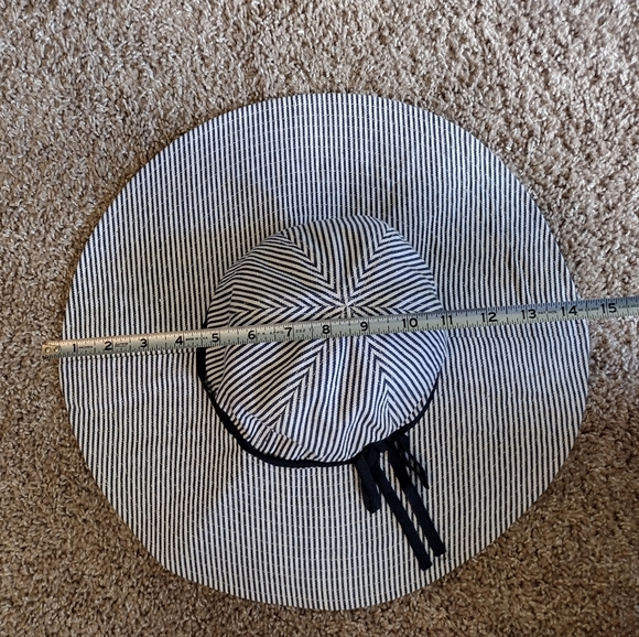 Banana Republic Striped Blue White Floppy Sun Hat - Picture 4 of 11